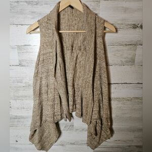 GAP Wool Alpaca Blend Vest Shawl Brown Khaki Womens XSmall